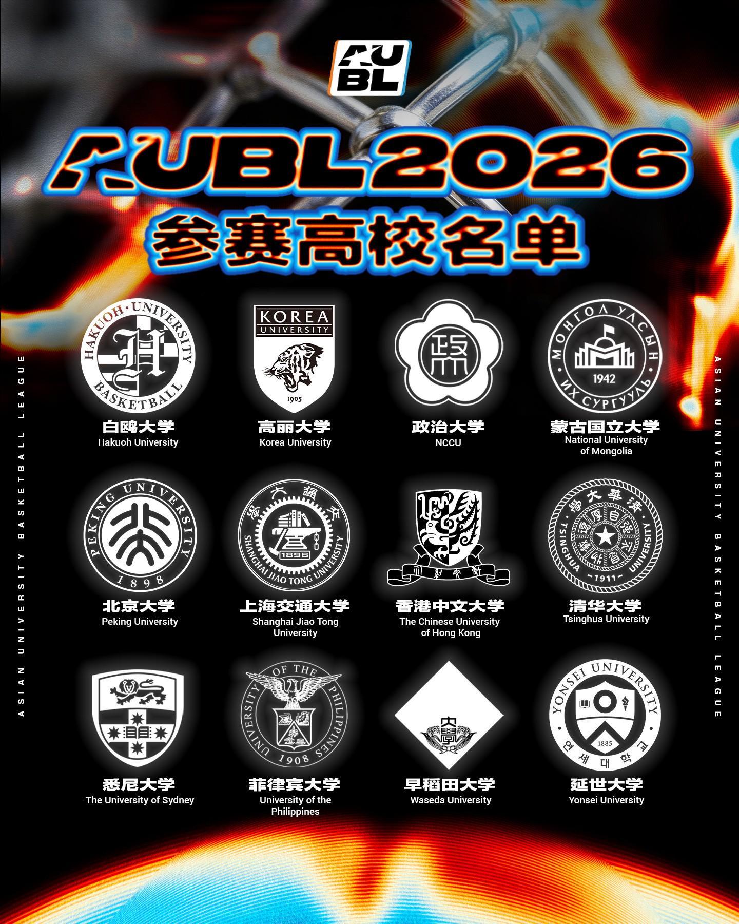 世界杯官方app入口-AUBL公布2026赛季名单：北大、清华、上交在列，香港中文入选